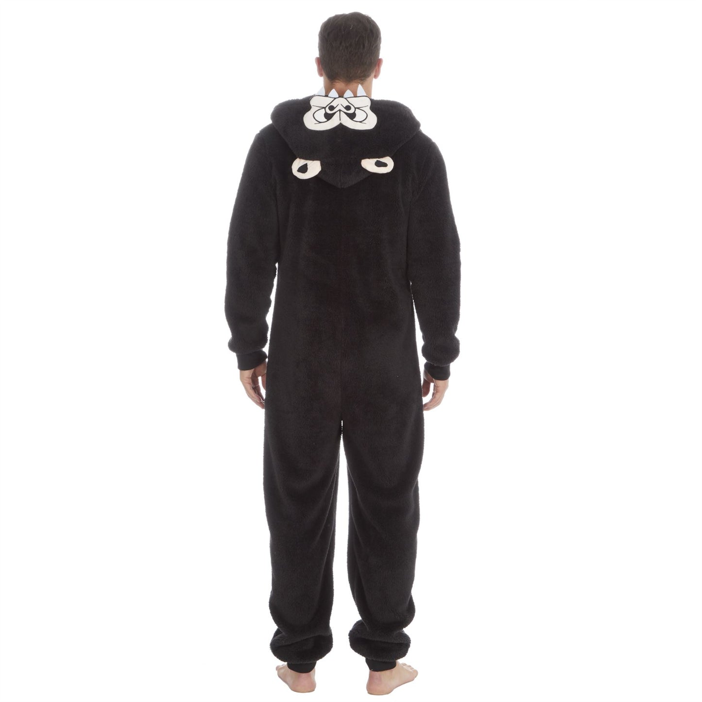 Onezee Gorilla Print Snuggle Fleece Onesie - Black