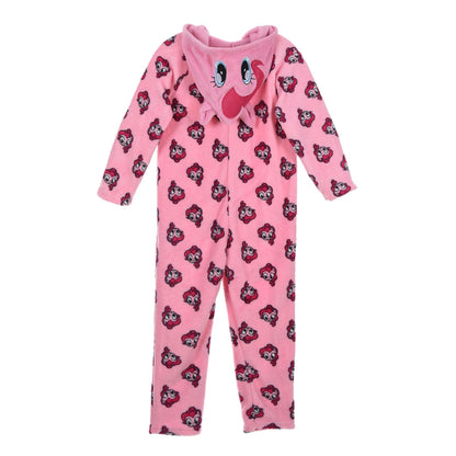 Girls My Little Pony Print Fleece Hooded Onesie - Pink