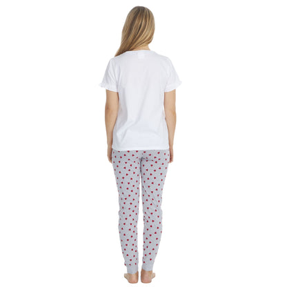 Forever Dreaming Womens 'Heart On My Sleeve' Pyjama Set - White