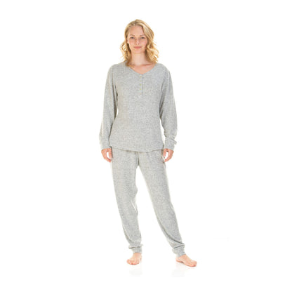 La Marquise Womens Lush Lounge Long Sleeve Pyjamas - Grey