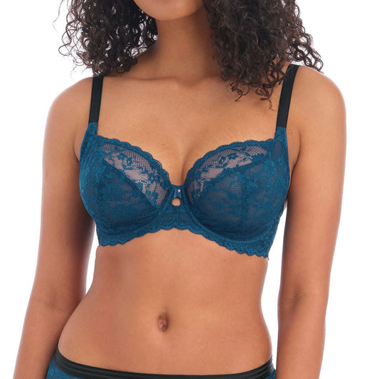Freya Offbeat Plunge Bra - Poseidon