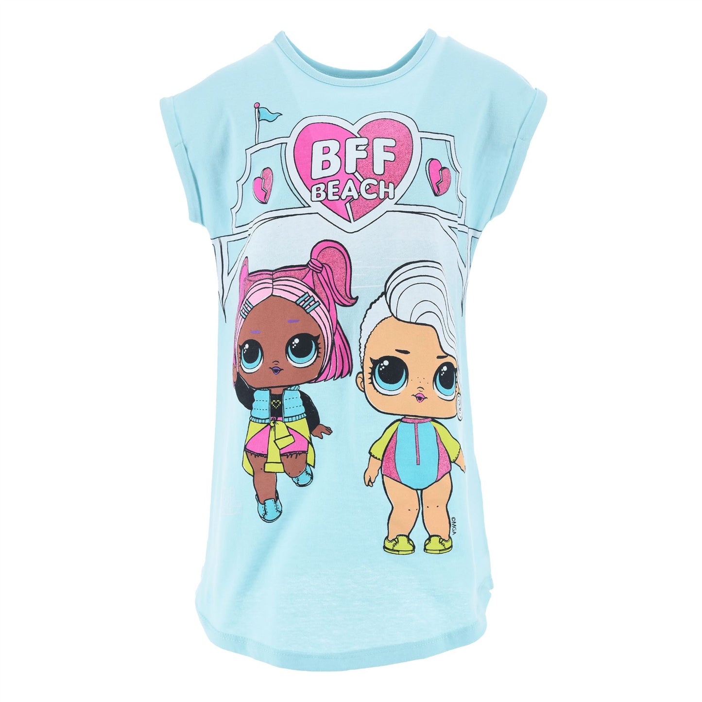 Girls LOL Surprise 'BFF Beach' Nightdress - Turquoise