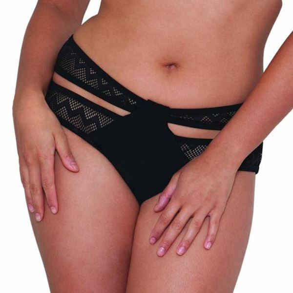 Curvy Kate Hi Voltage Strappy Bikini Brief - Black