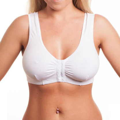 Gemm Front Fastening Bra - White