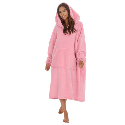 Huggable Hoodie Womens Bonded Oversized Hoodie - Pink