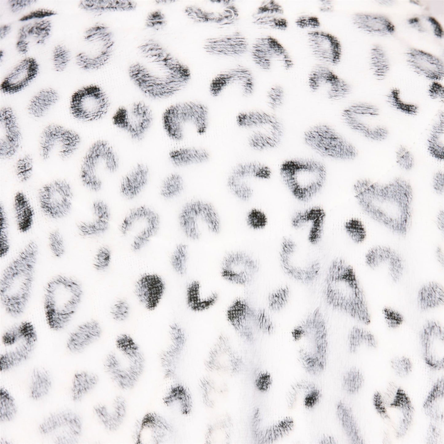 Loungeable Womens Luxury Snow Leopard Flannel Fleece Robe