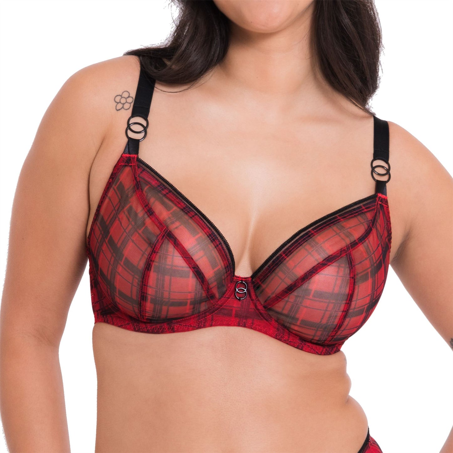 Curvy Kate Lifestyle Plunge Bra - Check Print