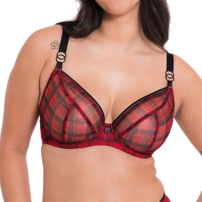 Curvy Kate Lifestyle Plunge Bra - Check Print