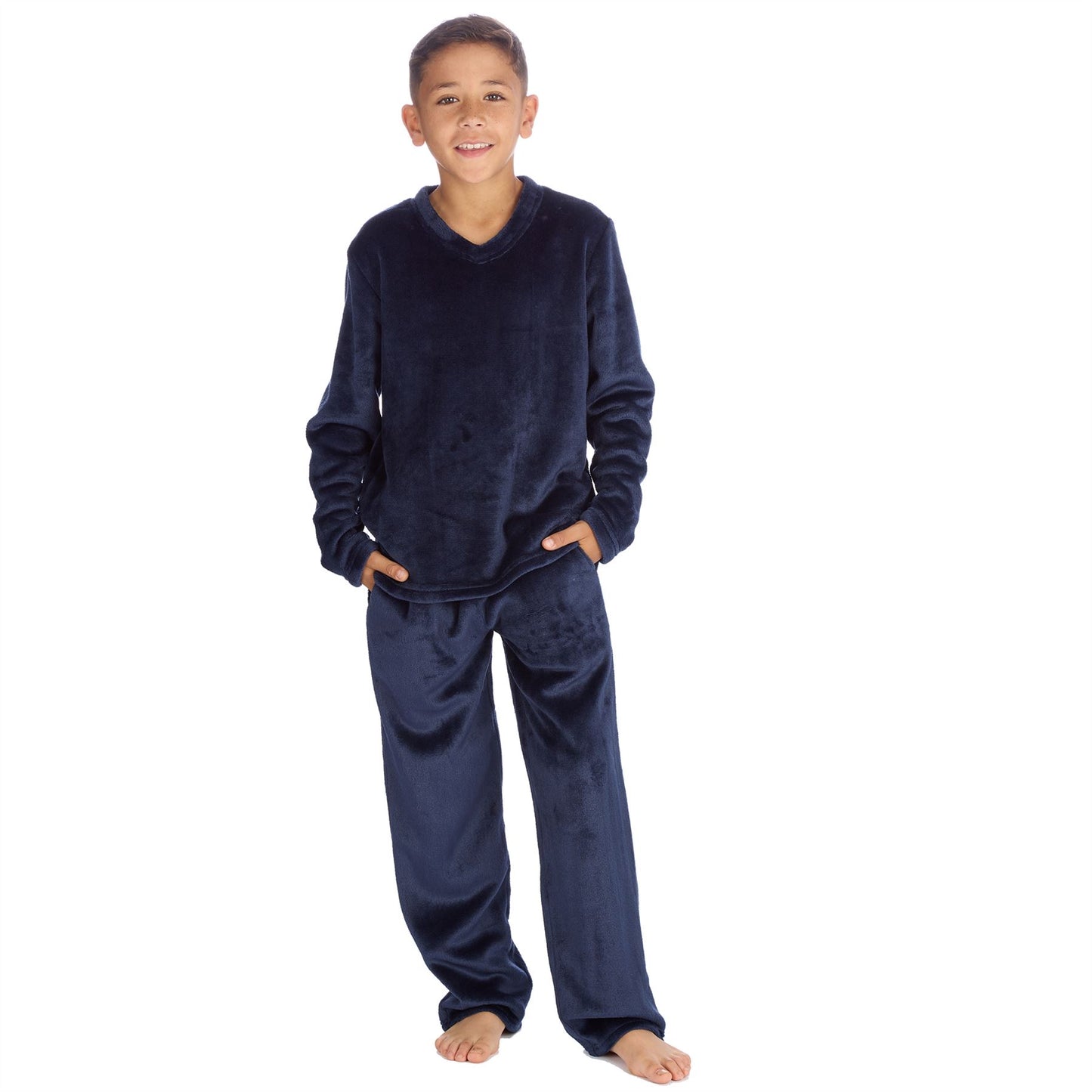 Cargo Bay Kids Flannel Fleece Pyjamas - Navy