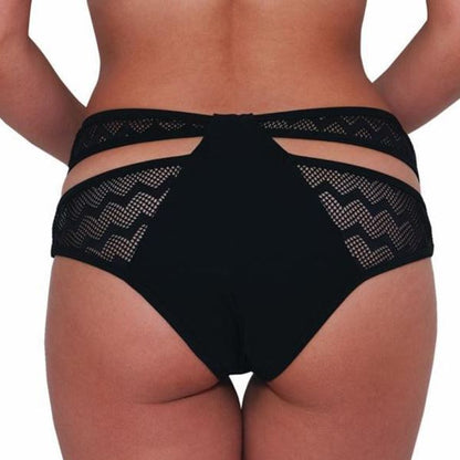 Curvy Kate Hi Voltage Strappy Bikini Brief - Black