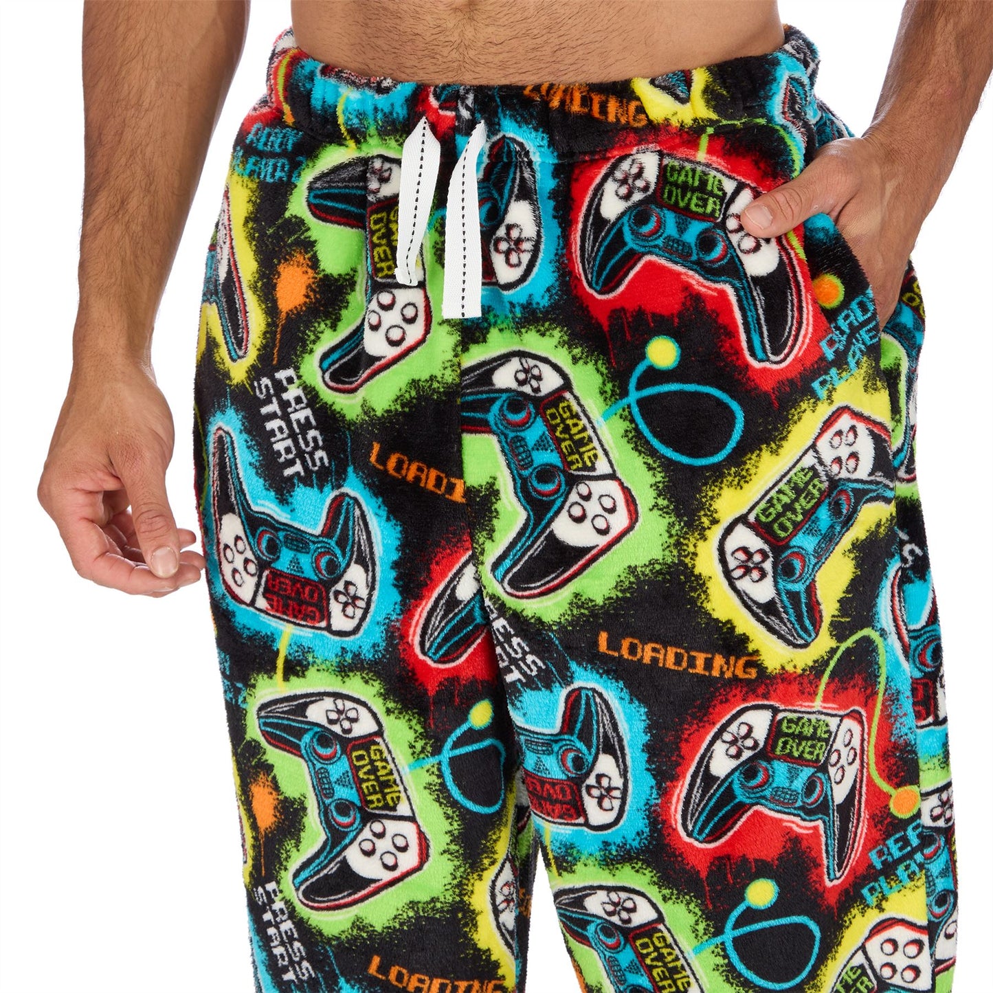 Cargo Bay Mens Fleece Pyjamas - Black/Gamer