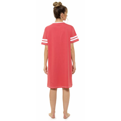 Follow That Dream 'Sleep A Lot' Varsity Nightdress - Sugar Coral