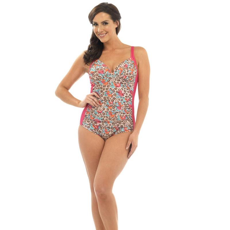 Tom Franks Tummy Control Swimsuit - Pink Print