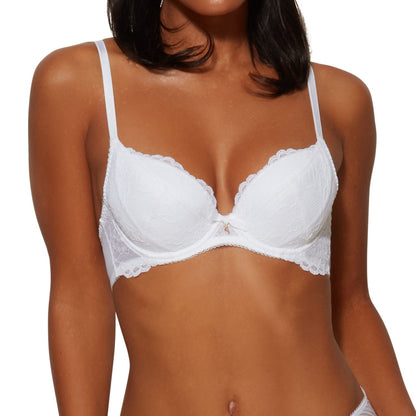 Gossard Superboost Lace Plunge Bra - White