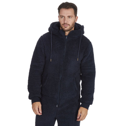 Cargo Bay Mens Borg Fleece Onesie - Navy