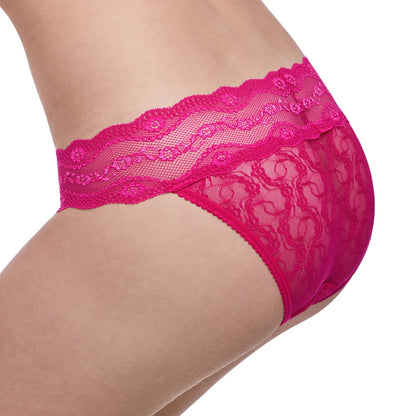 B.Tempt'd Lace Kiss Brief - Pink Peacock