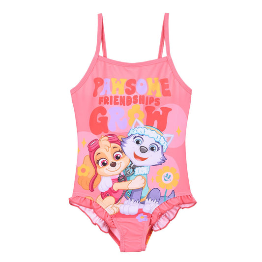 Girls Paw Patrol 'Pawsome Friendships Grow' Swimsuit - Coral