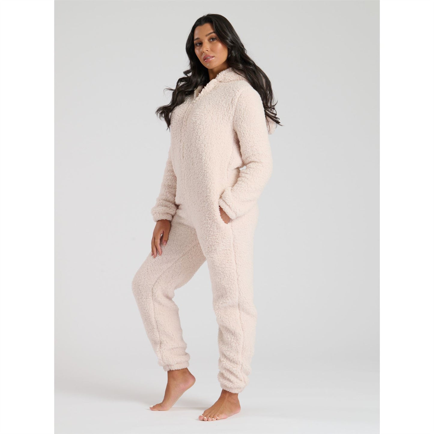 Loungeable Womens Sherpa Fleece Teddy Bear Onesie