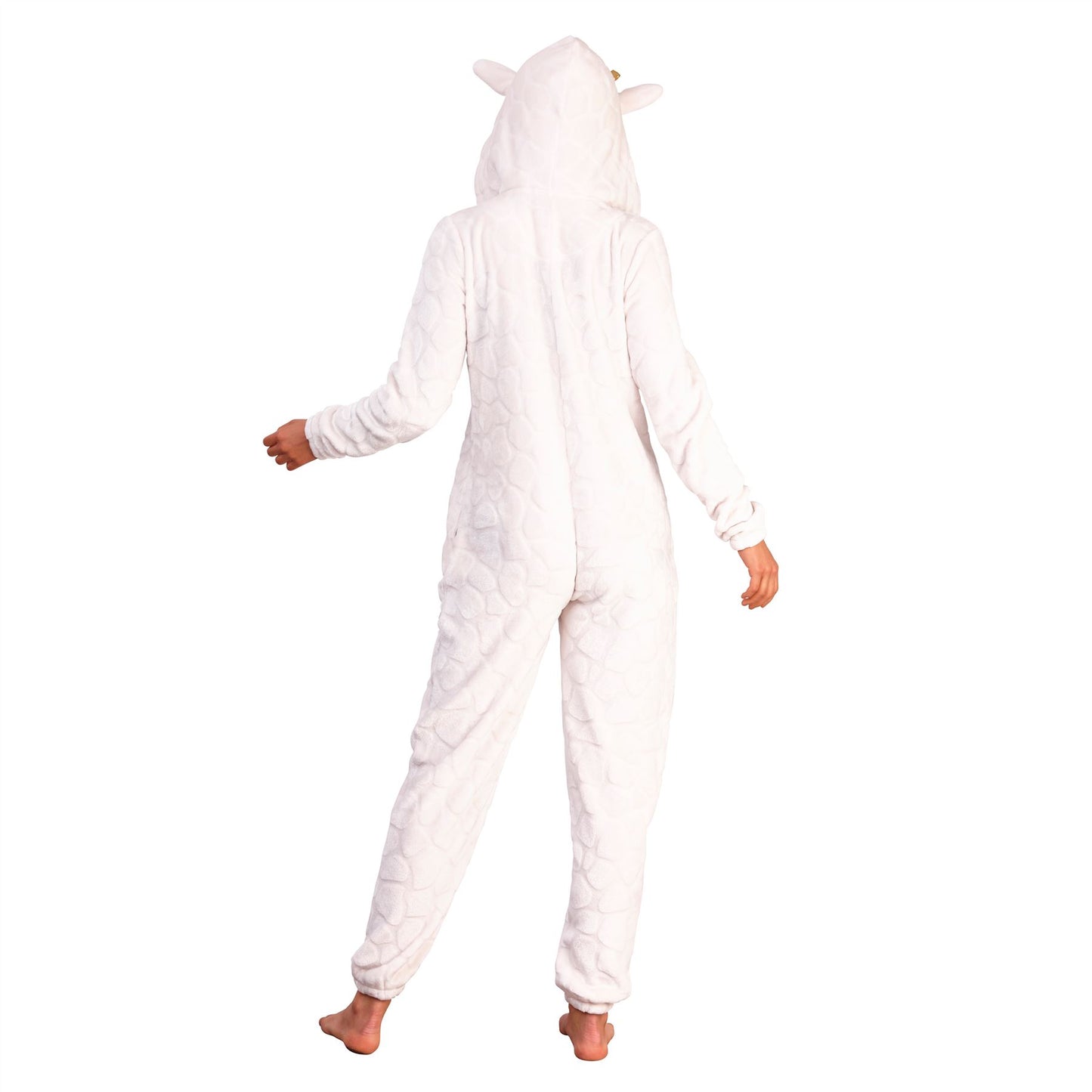 Loungeable Womens Luxury Giraffe Fleece Onesie - White