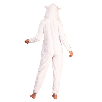 Loungeable Womens Luxury Giraffe Fleece Onesie - White