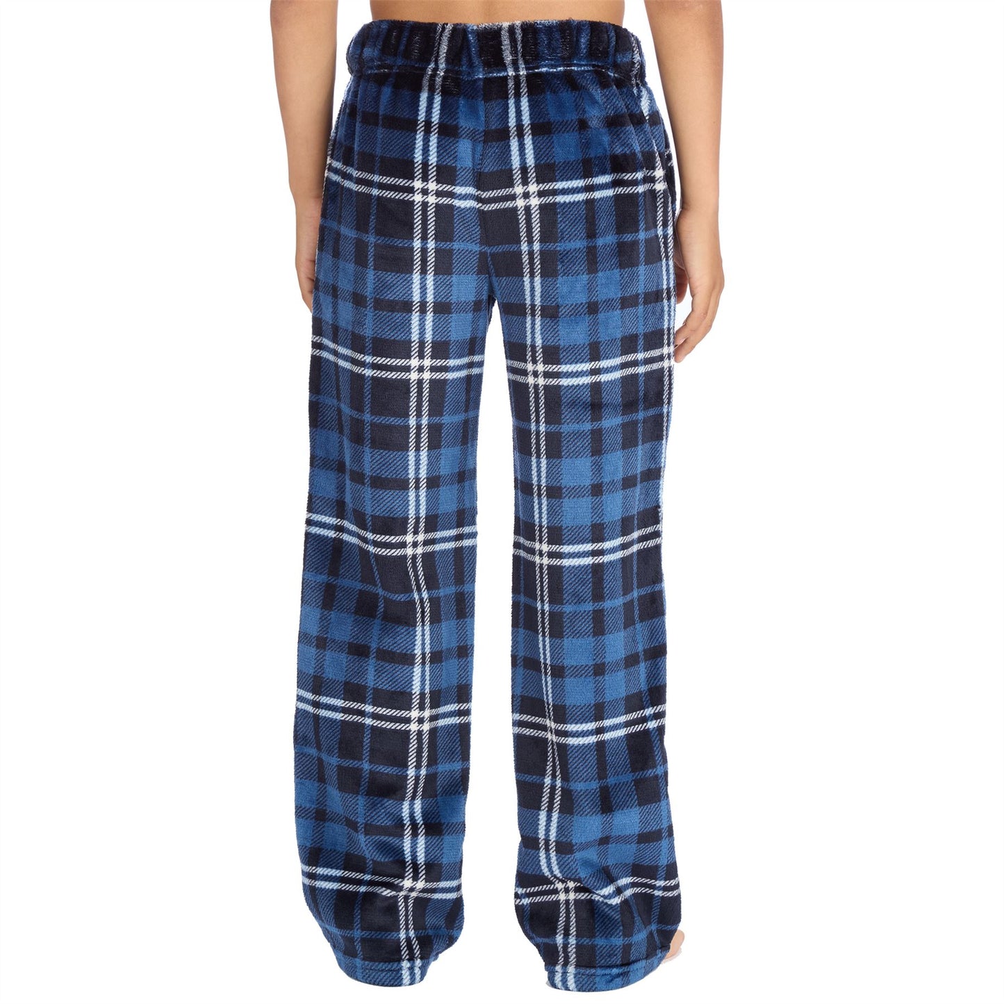 Cargo Bay Boys Fleece Lounge Pants - Denim Check