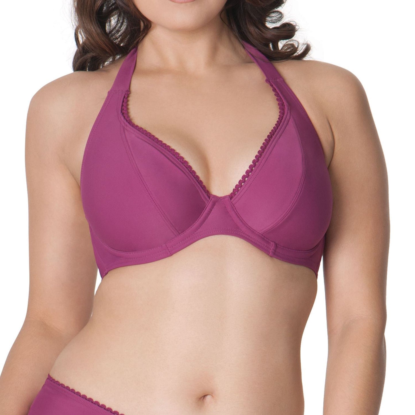 Curvy Kate Jetty Halter Bikini Top - Berry