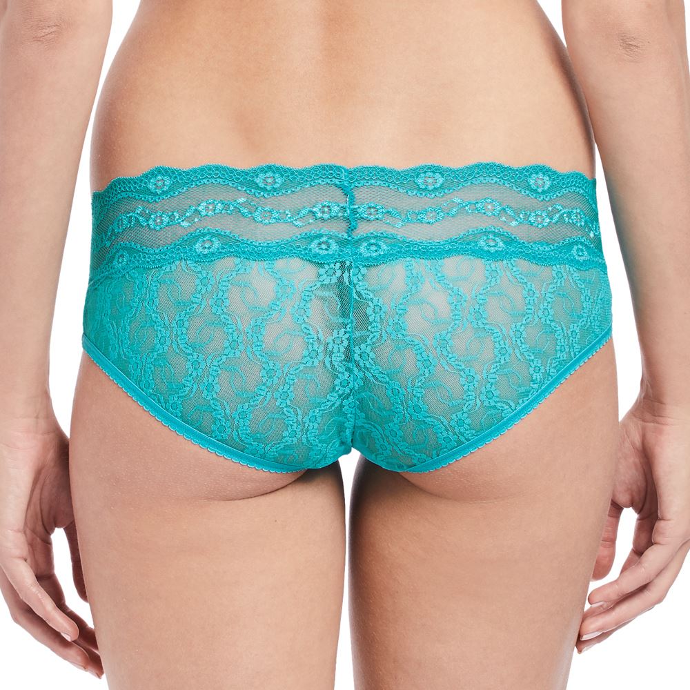 B.Tempt'd Lace Kiss Hipster Brief - Peacock Blue