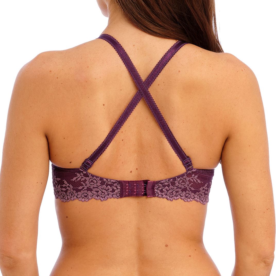 Wacoal Embrace Lace Plunge Bra - Italian Plum/Valerian