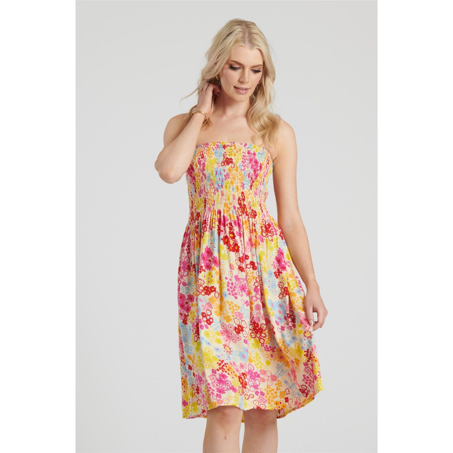 Pistachio Multi Floral 3 In 1 Dress