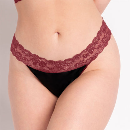 Curvy Kate Twice The Fun Reversible Thong - Oxblood/Black Curvy Kate