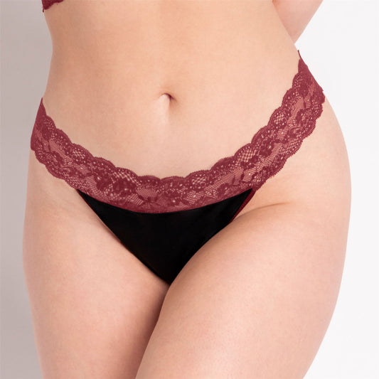 Curvy Kate Twice The Fun Reversible Thong - Oxblood/Black