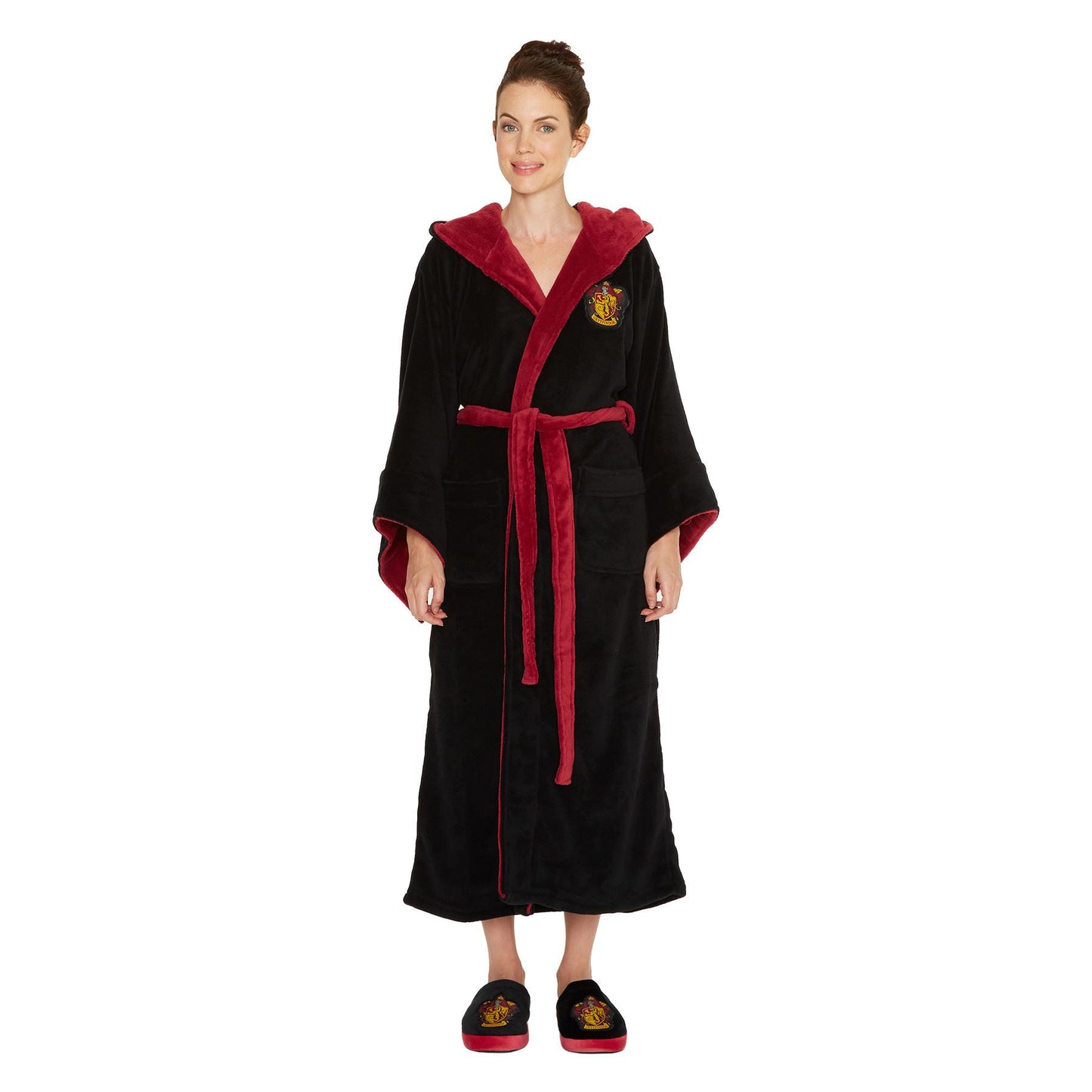 Womens Harry Potter Gryffindor Fleece Robe - Black