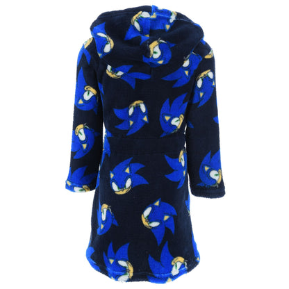 Sonic Kids Fleece Robe - Navy