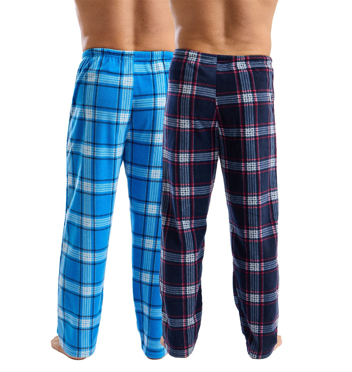 Marlon Mens Check Fleece Lounge Pants (2 Pack) - Multi Marlon