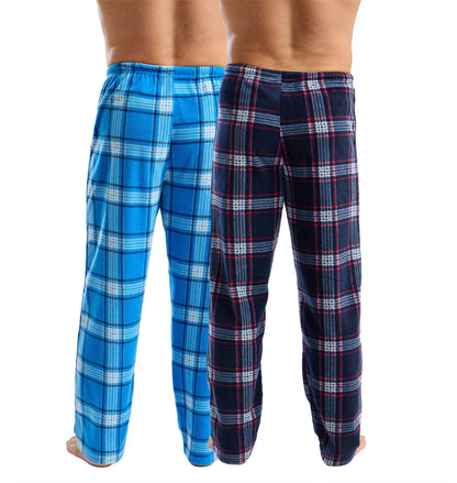 Marlon Mens Check Fleece Lounge Pants (2 Pack) - Multi Marlon