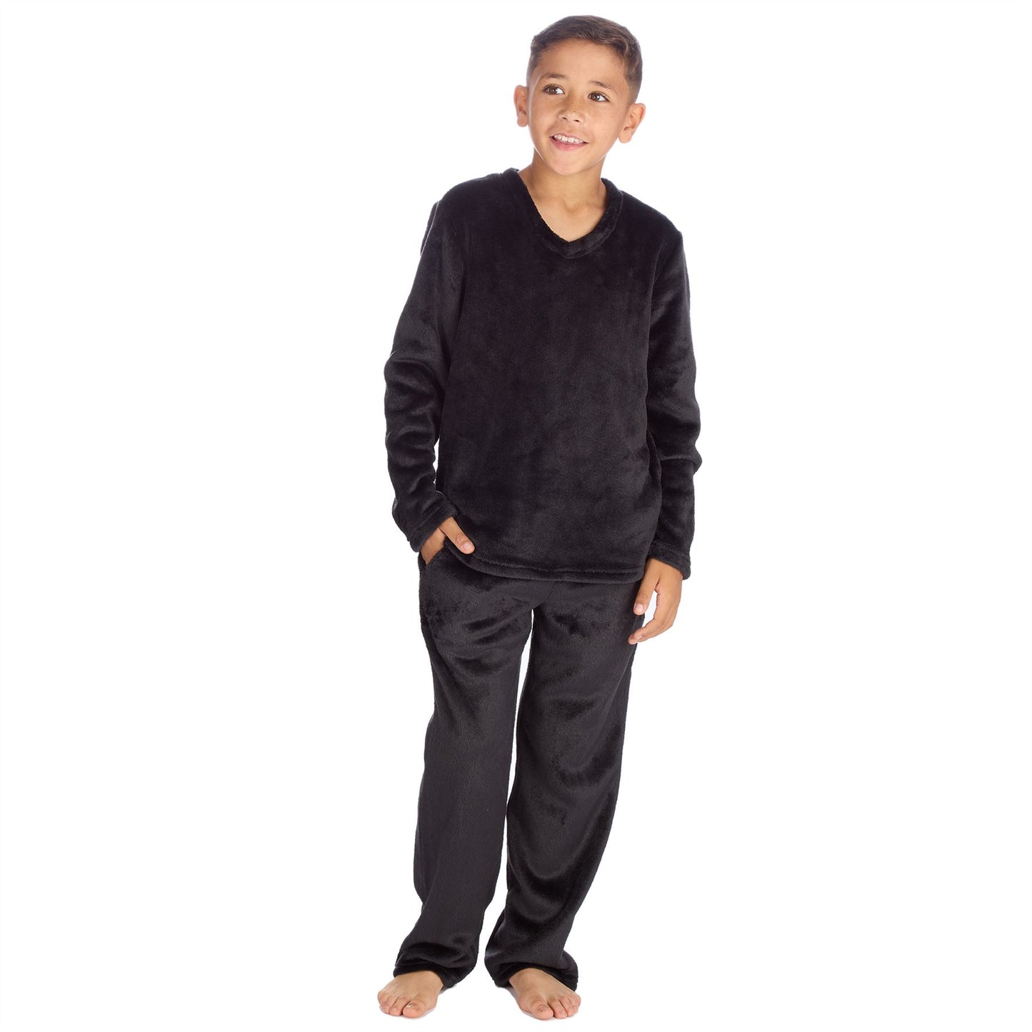 Cargo Bay Kids Flannel Fleece Pyjamas - Black