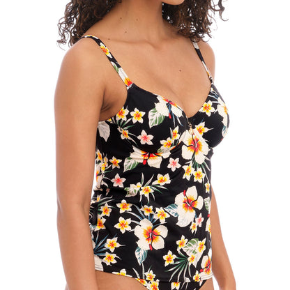 Freya Havana Sunrise Plunge Tankini Top - Multi