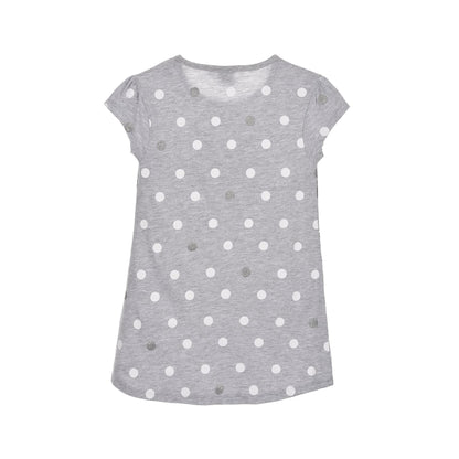 Girls Minnie Mouse Glitter Dots Nightdress - Grey