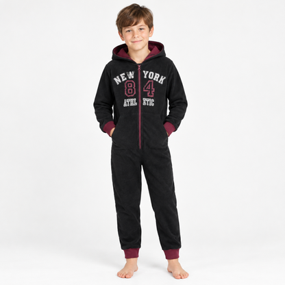 Onezee Kids Logo Fleece Onesie - Black Onezee