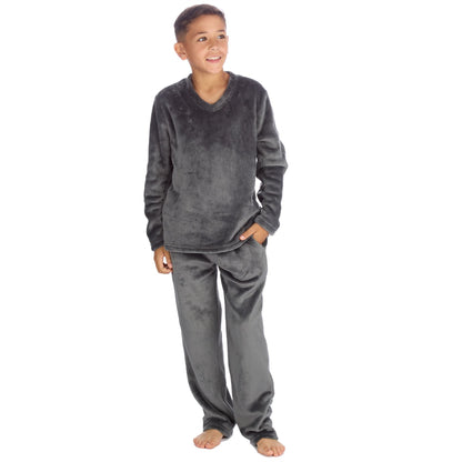 Cargo Bay Kids Flannel Fleece Pyjamas - Grey