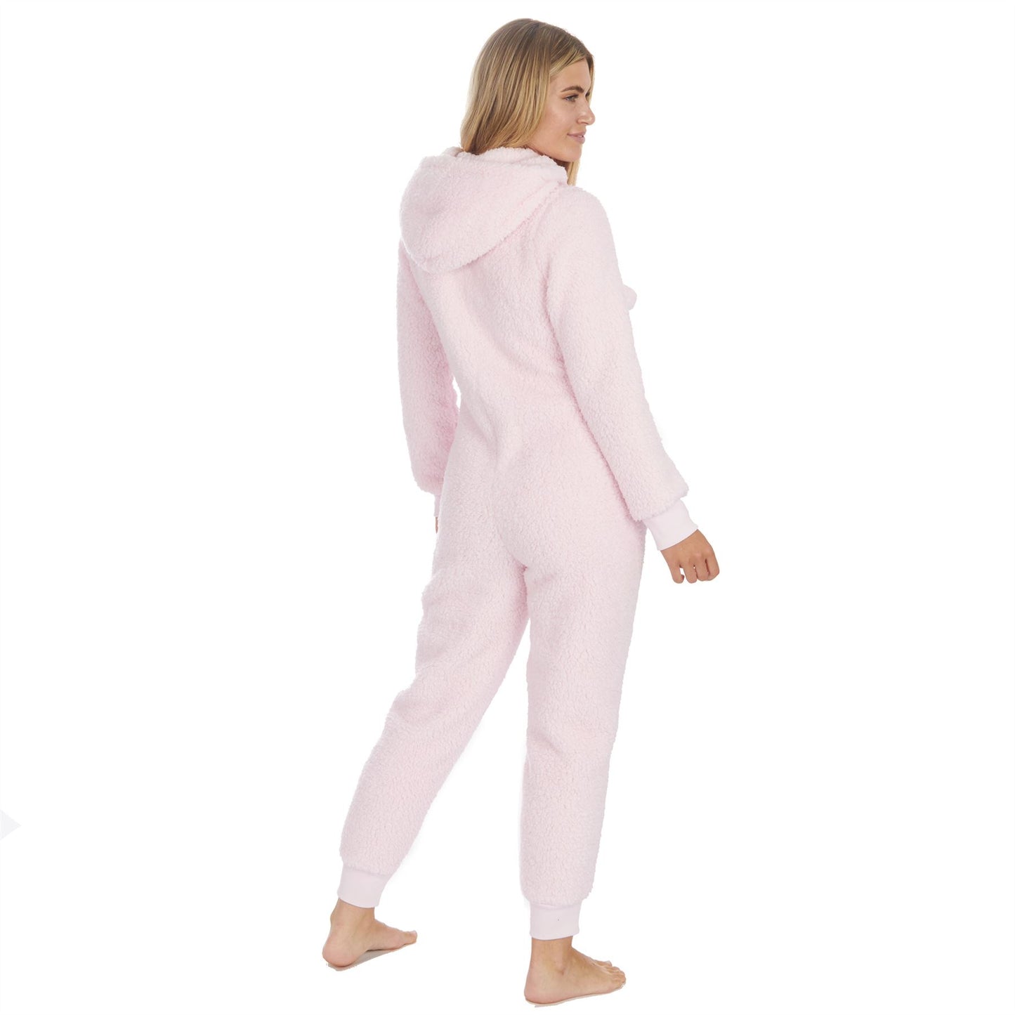 Forever Dreaming Borg Fleece Hooded Onesie - Pink