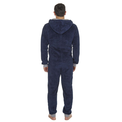 Onezee Mens Snuggle Fleece Onesie - Navy
