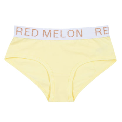 Red Melon Girls Crop Top Bra And Brief Set - Lemon