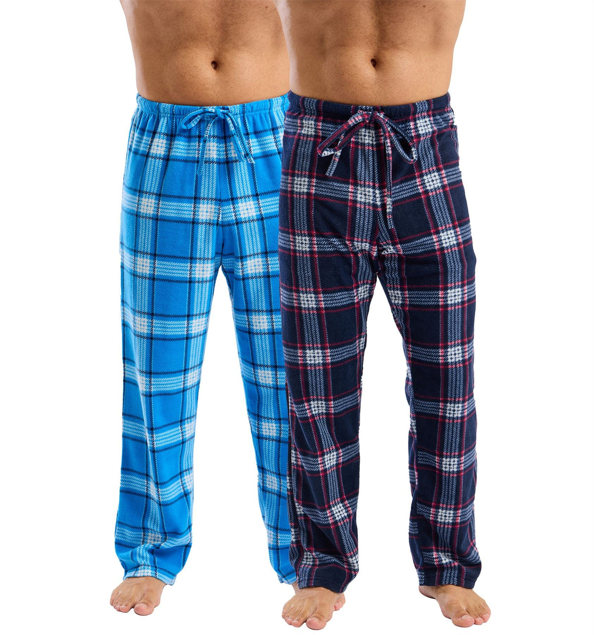 Marlon Mens Check Fleece Lounge Pants (2 Pack) - Multi Marlon