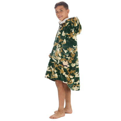 Huggable Hoodie Kids Fleece Oversized Hoodie - Camo