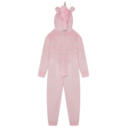 Nifty Kids Sparkle Unicorn Fleece Onesie - Pink
