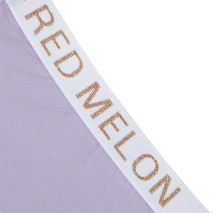 Red Melon Girls Crop Top Bra And Brief Set - Lavender