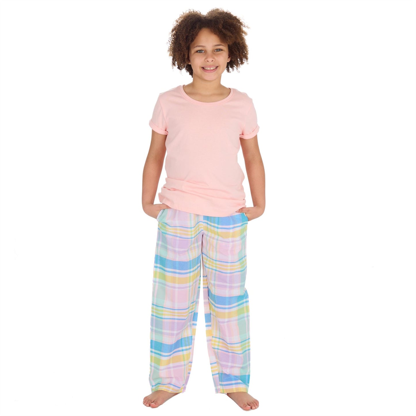 Forever Dreaming Girls Jersey Top and Woven Bottoms - Pink
