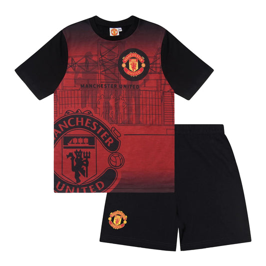 Kids Manchester United Short Pyjamas - Red