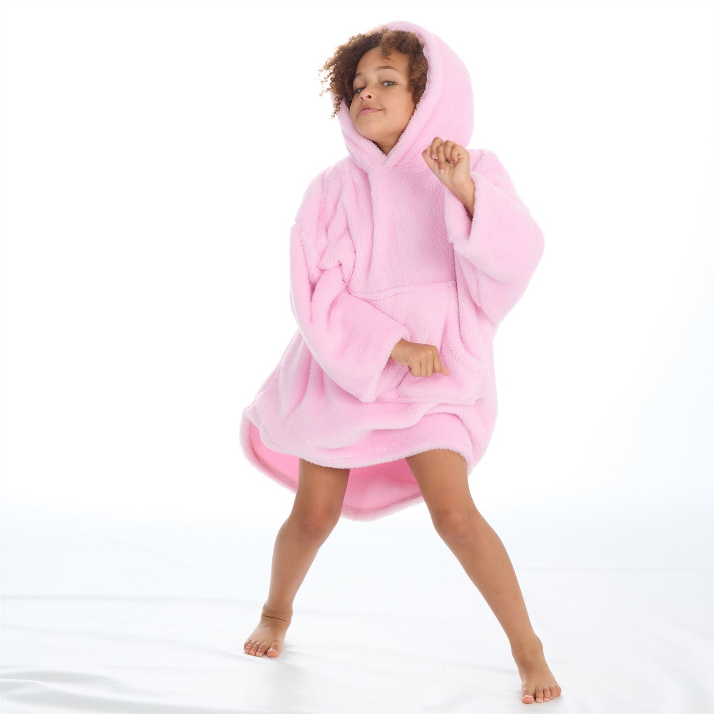 Huggable Hoodie Kids Snuggle Fleece Oversized Hoodie - Pink